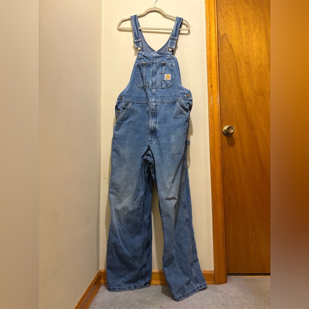 Carhartt Men’s Size 38 x 30 Denim Overalls Workwear